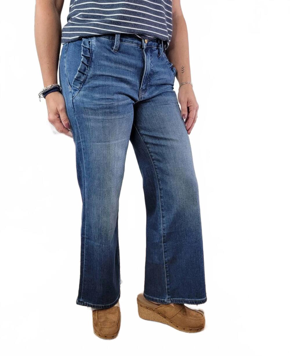 NEW KUT FROM THE KLOTH meg wide leg jeans in blue